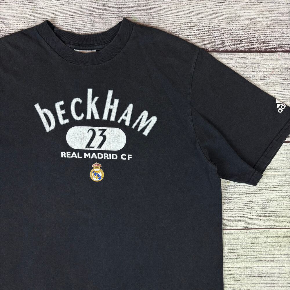 Vintage 2005 Adidas Real Madrid David Beckham Soccer T-shirt